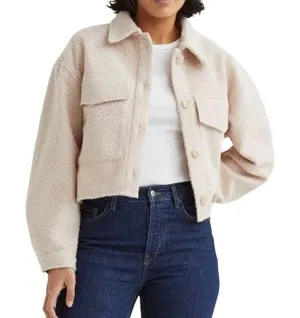 Divided Cropped Teddy Jacket thumbnail 3