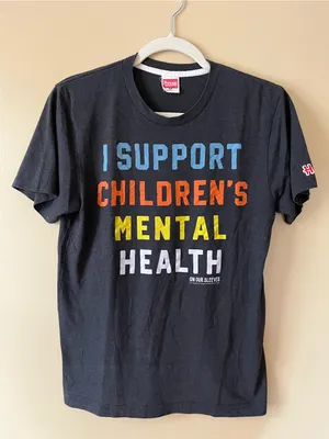 HOMAGE Charcoal 'I Support Children's Mental Health' Graphic Tee thumbnail 1