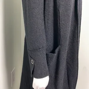 Zara black wool full length jacket thumbnail 2