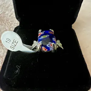 Women’s Gorgeous Stainless Steel Silver Gemstone Ring 19/10 US thumbnail 2