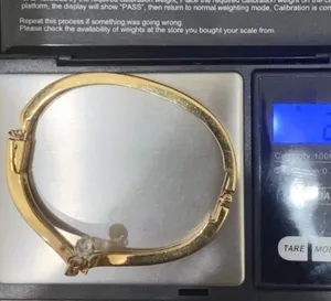 SWAROVSKI Vintage Signed Gold-tone Hinged V Bangle With Teardrop Crystal Charm thumbnail 9
