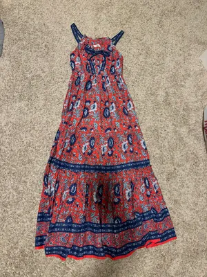 Natural Life red and blue dress thumbnail 1