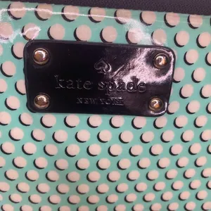 Kate Spade Small mint green polka zippered pouch thumbnail 3
