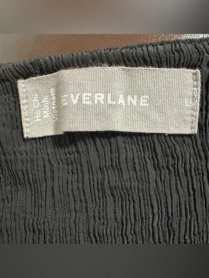 EVERLANE Naia Ripple Tank black size Large Petite thumbnail 7