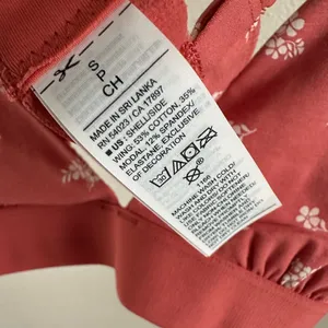 OLD NAVY SALMON Floral Print Bralette with white flowers. thumbnail 6