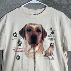 Vintage Labrador Retriever Graphic Tee 90s Animalcore Streetwear Large Dog Lover thumbnail 4