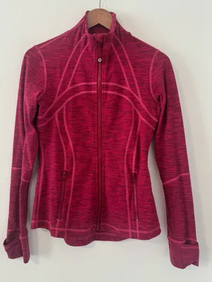 Lululemon Define Jacket Diamond Jacquard Berry Rumble Gyn Athleisure Sz 6 *READ thumbnail 2