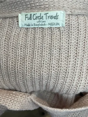 Light Pink Knit Wrap-Style Sweater thumbnail 3
