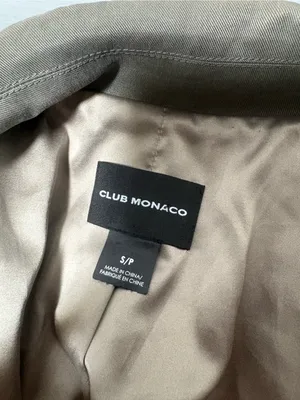 CLUB MONACO Lindy Olive Suede Trench Coat with Belt thumbnail 7