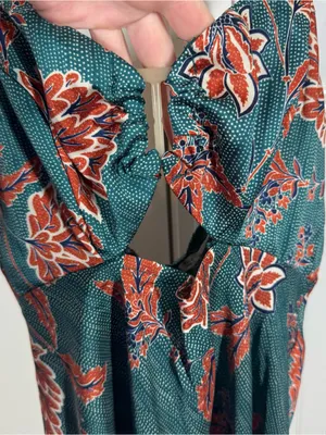 Selfie Leslie Melancholy Resin Buckle Midi Dress Botanic Print‎ Sage thumbnail 6