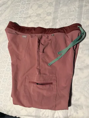 Figs Mauve Rose Scrub Jogger with Contrast Drawstring thumbnail 4