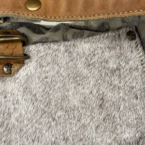 Myra bag leather and fur Crossbody Shoulder Bag purse thumbnail 3