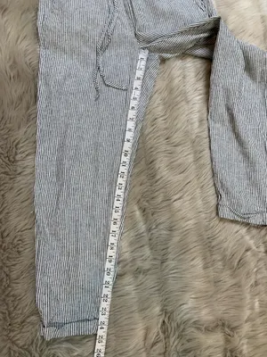 J.Crew Factory Striped Linen Cotton Blend Drawstring Pant Size 2 Pull On thumbnail 8