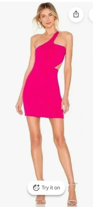 NBD x Naven Minnie Hot Pink Cut Out Bandage Bodycon Dress. thumbnail 1