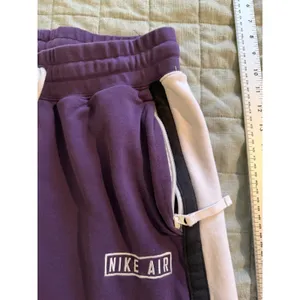 Nike Air Rare Purple White & Black Stripped Pants Large. thumbnail 3