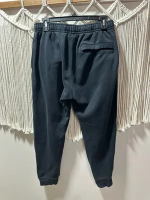 Nike Black Jogger Sweatpants with White Swoosh thumbnail 4