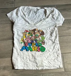 Nintendo Super Mario v neck tshirt thumbnail 1