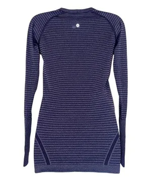 Lululemon Swiftly 6 Tech Striped‎ purple Long-Sleeves Shirts thumbnail 2