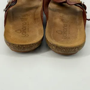Yokono Ibiza Brown Leather Cork Footbed Thong‎ Sandals Made in Spain Womens 9 thumbnail 3