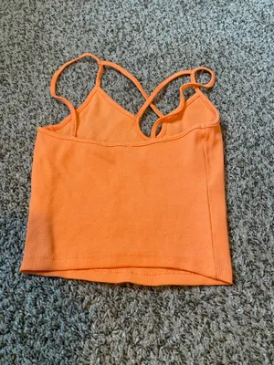 Zara orange crop top thumbnail 2