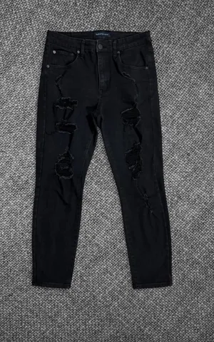 Black Distressed High Rise Jegging Jeans thumbnail 1