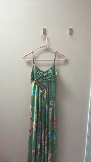 Floral green maxi dress thumbnail 3