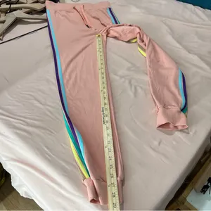 Electric Yoga Sundrop Jogger Pants‎ Womens Size S Pink Rainbow Side Stripes thumbnail 15