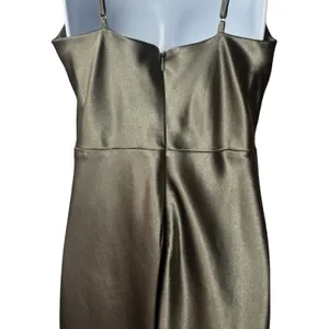 Birdy Grey Mai Dress In Shiny Satin Quartz Special Occasion Bridesmaid Event‎ M thumbnail 8