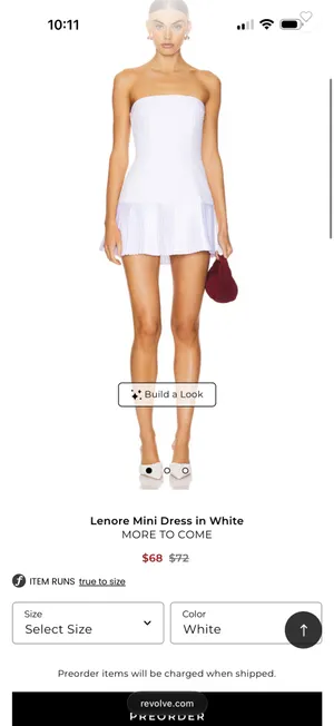 More To Come Revolve Lenore Strapless White Mini Dress thumbnail 4