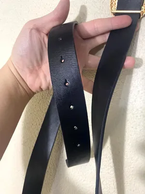 Womens Faux Leather Belt Black Gold Rhinestone Circle Buckle Adjustable 51” thumbnail 4