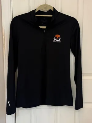 NIKE 2021 PGA Women’s Lightweight Athletic Quarter Zip in Black thumbnail 1
