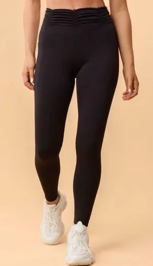 NWT Blogilates Ruched Waist Leggings Black Small thumbnail 1