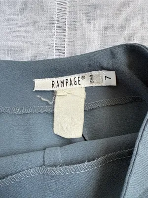 Rampage Vintage Muted Blue Mini Skirt with Side Slit thumbnail 7