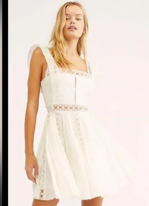 Free People White Lace Dress thumbnail 1