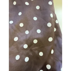 Zara‎ Satin Strapless Brown Polka Dot Pretty Woman Top Silky 90s thumbnail 7