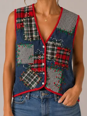 Vintage BellePointe Sweater Vest Red Size M thumbnail 1