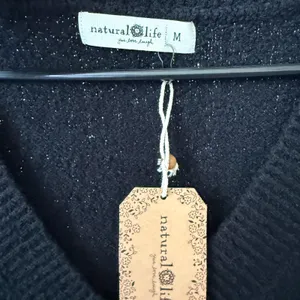 Natural Life Cotton Boho Relaxed Coastal Clean Knit Sweater Vest M Black NWT thumbnail 6