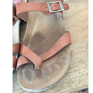 Yokono Tan Leather Toe‎ Loop Cork Slide Sandals Spain EU 40 US 9 thumbnail 3