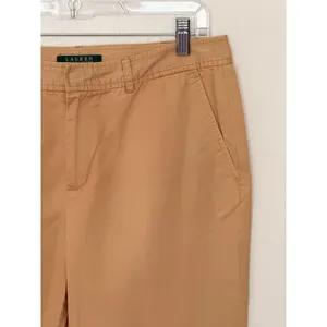 Lauren Ralph Lauren Chino Pant Sz 8 Camel Tan Straight Leg Cotton Preppy Classic thumbnail 4