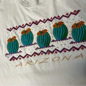 ONEIDA White Arizona T Shirt Cactus Single Stitch 1993 Size XL UNISEX thumbnail 6