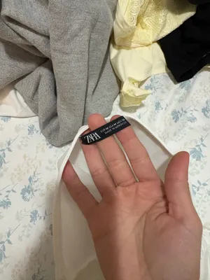 ZARA Asymmetrical Top white thumbnail 5