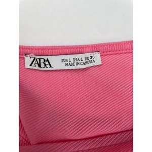 Zara Women's Pink One Ruffle Shoulder/ High low Dress Size L SKU 4112 thumbnail 5
