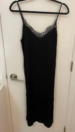 Evil Twin, Black Silk dress, XS thumbnail 9