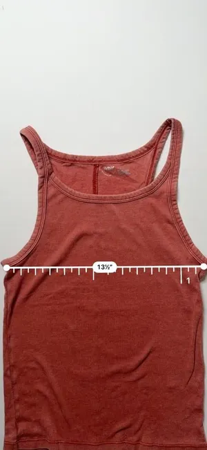 Aerie Casual Basic Women's Ribbed Racerback Tank Top in Burnt Orange Red Large thumbnail 3