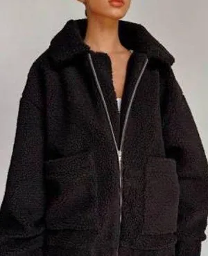i am gia I. AM. GIA. Pixie Coat fur black iamgia i.am.gia thumbnail 1