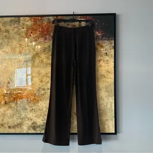St. John Womens Brown Dress Pants with Belt Loops Sz S Retail $795 thumbnail 2