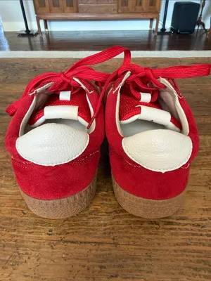 Corkys Red Faux Suede Spoiler Alert Gum Sole Sneakers Size 9 thumbnail 4