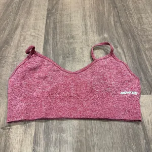 Bo+Tee Womens Red 2PC Seamless Sports Bra Legging Yoga Pant Set XS/Small thumbnail 2