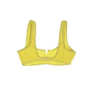 Hollister Swim Yellow Ribbed Bralette Bikini Top‎ Size Medium thumbnail 2