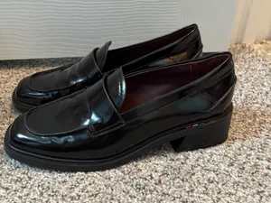 Leather Loafers Black Size 9.5 thumbnail 1